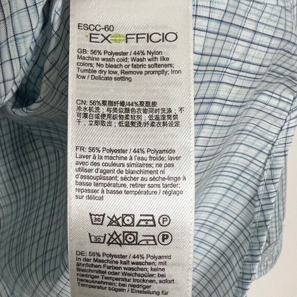 EXFFICIO Men's Blue Vented Outdoor Sportsman Long Sleeve Button Down Shirt Sz XL - Picture 7 of 7